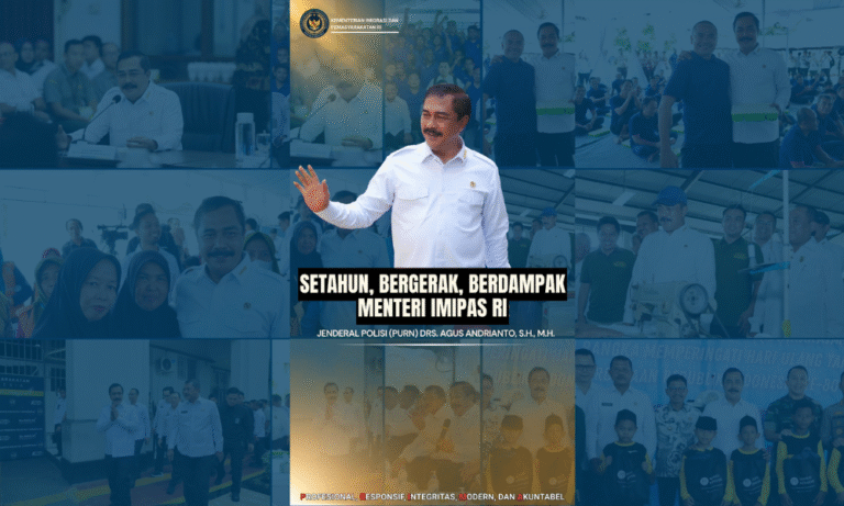 Cover Setahun Bergerak Berdampak Menteri IMIPAS