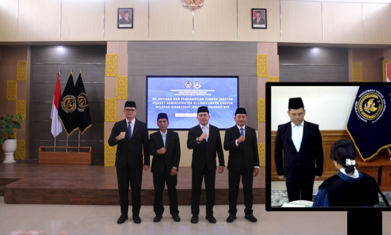 Cover Pelantikan Pejabat Di Kanwil Ditjen Imigrasi NTT