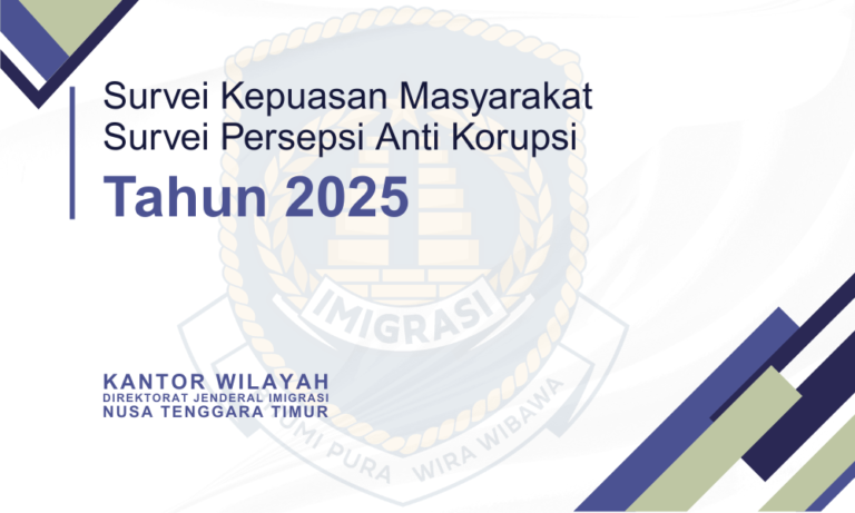 Cover Hasil Survei Tahun 2025 Kanwil Ditjen Imigrasi NTT