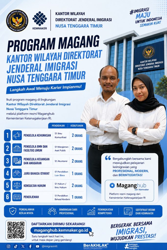Pemagangan Nasional 2026 Di Kanwil Ditjen Imigrasi NTT
