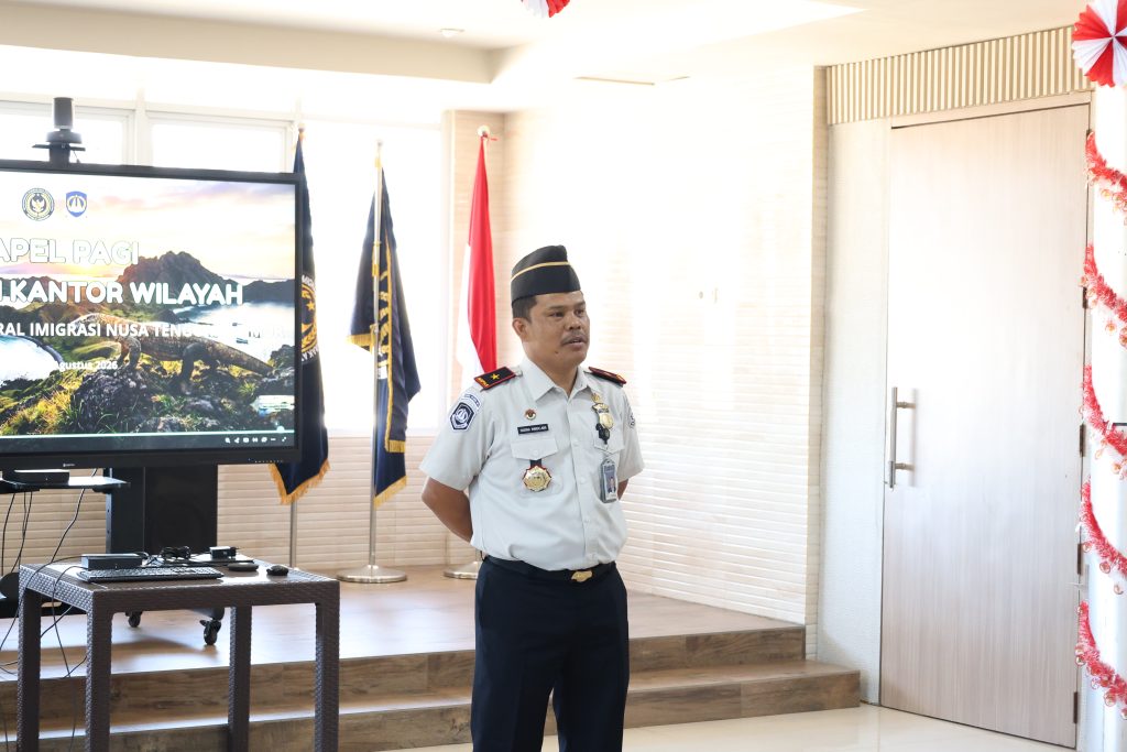 Amanat Kakanwil Ditjen Imigrasi NTT dalam Apel Pagi 31 Agustus 2026