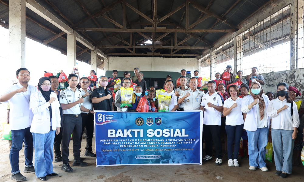 Cover Baksos Kanwil Ditjen Imigrasi NTT dalam Rangka HUT RI Ke 81